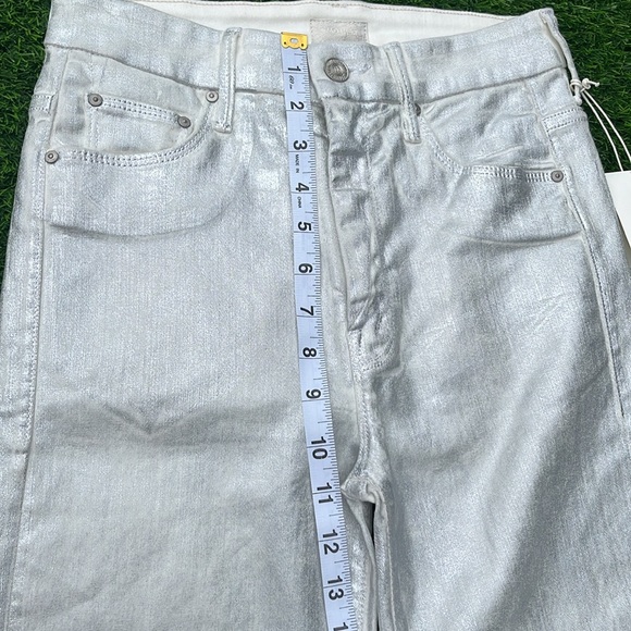 MOTHER High Waisted Looker Ankle Silver Linings size 27 - Picture 7 of 15